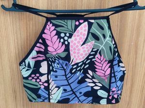 JoyLab Blue Floral Sports Bra