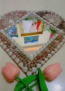 Handcrafted Sea 🐚 Shell heart-shaped Mirror