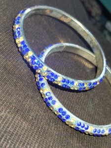 Sparkling Blue Bangle Set