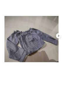 Gingham Off-Shoulder Top