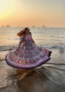 Floral Print Anarkali Dress