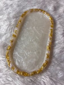 Gold Flake Resin Tray