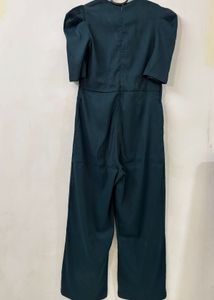 Elegant Green Wrap Jumpsuit