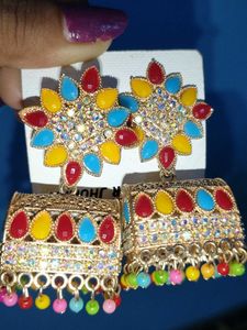 Colorful Jhumka Earrings
