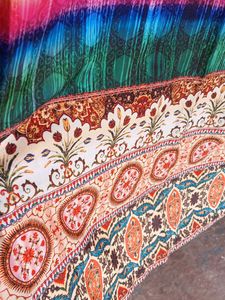 Orange Sheer Sleeve Kurta
