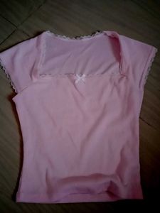 pink lace top