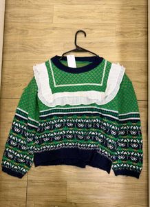 Patterned Knit Sweater Top - Bust 34 - 40