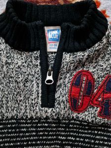 Black &amp; Grey Sweater For Boys (12-18 Months)