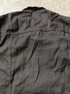 Montrez Stylish Black Denim Jacket, L Size