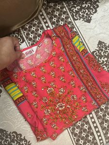 Pink Printed Kurta