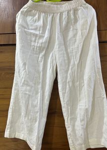 trendy lien white pants