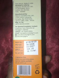 Pilgrim 10% Vitamin C Face Serum