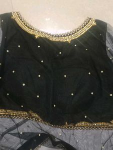 Elegant Black Embellished Blouse
