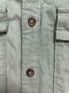 Zara Corduroy Torquoise Blue Shirt