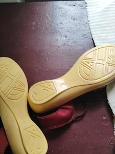 Red and Tan Sandals