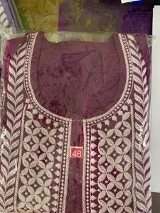 BRAND NEW CHIKANKAARI KURTA