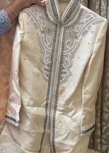 Ivory Embellished Sherwani - Formal Menswear