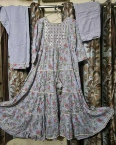 new frock with dupatta nd pant Free Delivery