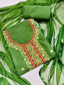 Green Embroidered Salwar Kameez Suit