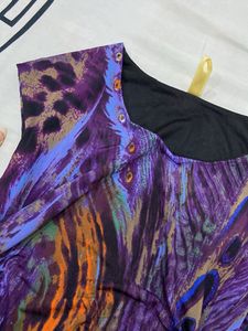 Peacock Print Mini Dress