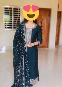 Indo Era Ethnic Kurta with Trousers &amp; Dupatta