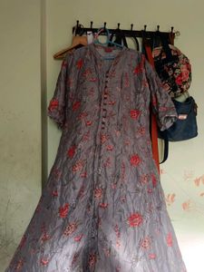 Floral Print Button-Down Maxi Dress