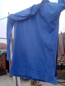 Blue Long Sleeve Casual Top