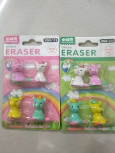 🦄Eraser Set Of 2 Pkts ( 8 Erasers )