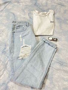 Pinteresty Mom Fit Fungy Jeans For Women