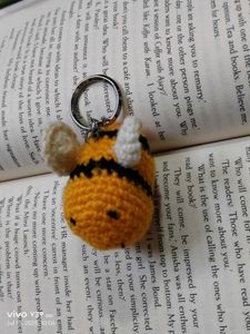 Crochet Bee Keychain