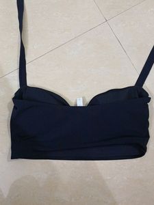 Black Tie Up Bikini Kum Top