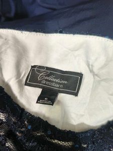 I. Elegant Navy Lace Dress