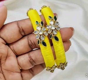 Silk Thread Bangles (1pair)