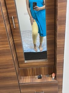 Blue Kurta With Skin Pants