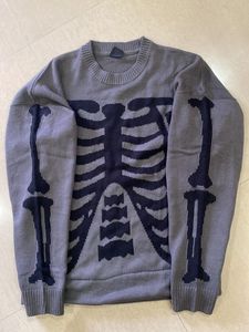 Skeleton Print Knit Sweater
