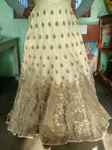 Party Wear Lehenga  With Matching Metal Bangles