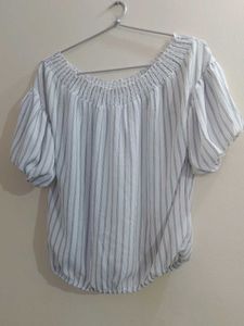 Striped Off-Shoulder Top