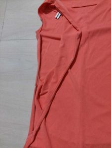 Women Coral Midi Dress