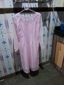 Pink Long Sleeve Mini Dress