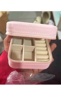 Pink Travel Jewelry Organizer