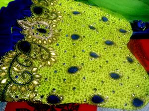 Green &amp; Blue Party Dress