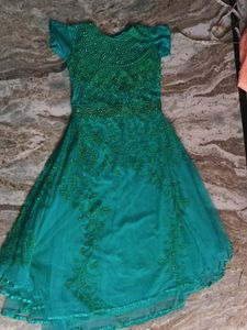 Long Sea Green Gown.