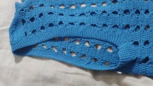 Blue Crochet Vest
