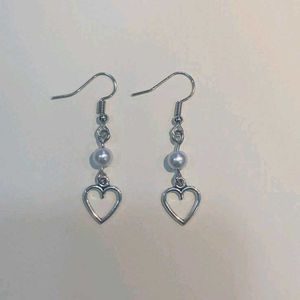 2 Pair Heart Drop Earrings