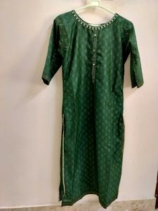 Green Premium Kurta Set Three Piece