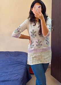 Floral Print Kurta