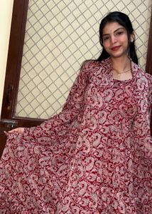 Full Flayed Gown 3 Pice Set