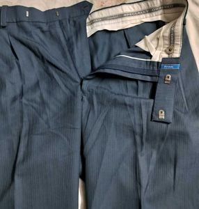 Men&#39;s Grey Striped Pants