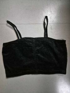 Black Velvet Cami Crop Top