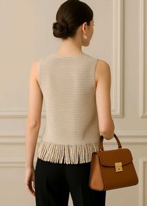 Striped Fringe Tank Top